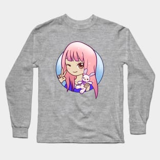 Pink Haired girl - Megan/Leah/LD Lizzie Cutie girl Long Sleeve T-Shirt